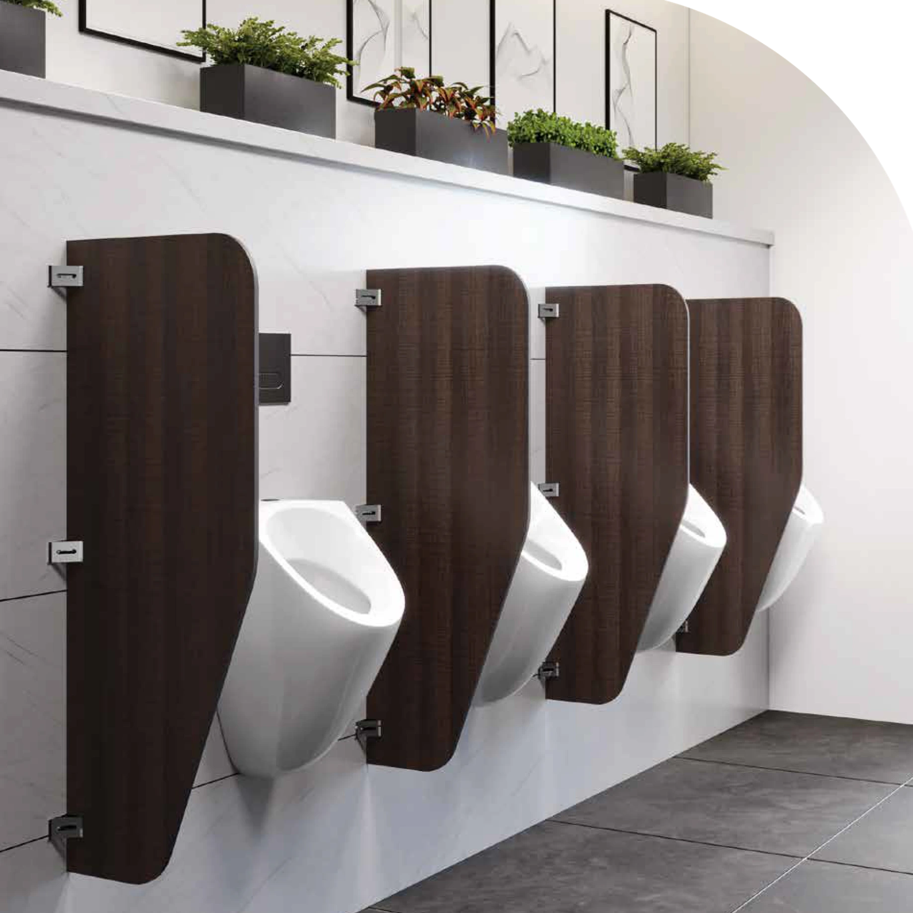 Restroom cubicles