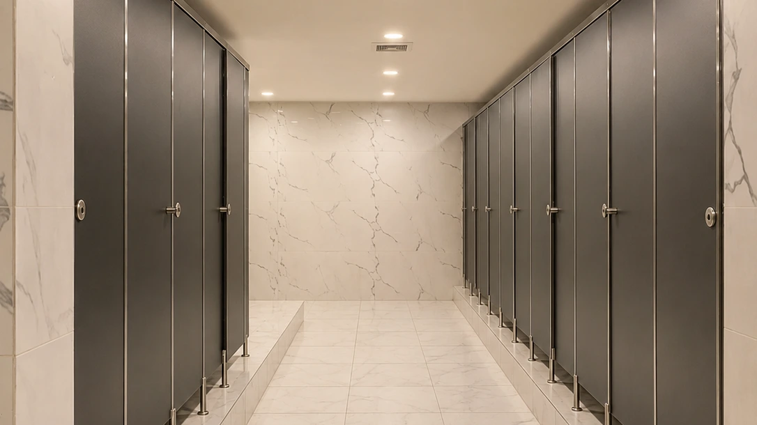 restroom cubicles installation