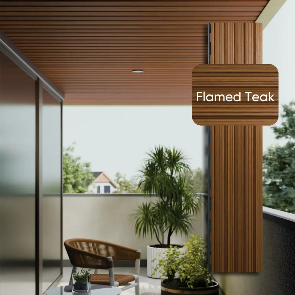 [7362] Flamed Teak